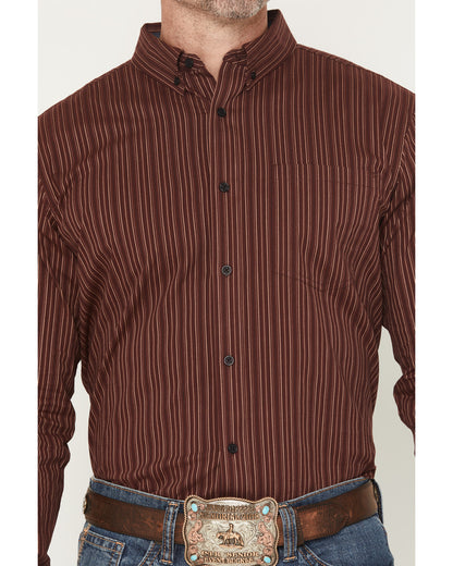 Men's Wildfire Stripe Print Long Sleeve Button-Down Stretch | Cody James Clothing