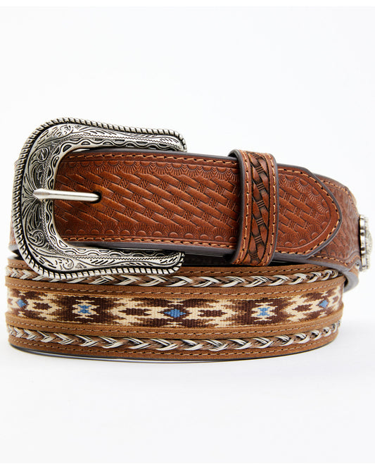 Men's Southwestern Concho Ribbon Inlay Belt | Cody James Accessories