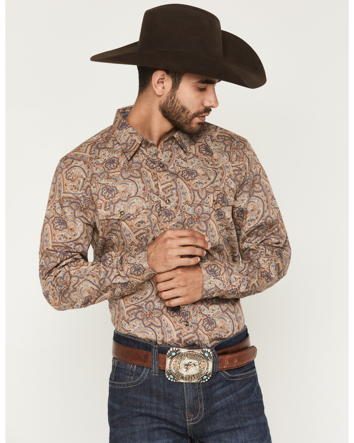 Men's Jensen Paisley Print Long Sleeve Snap Western Shirt | Cody James Clothing