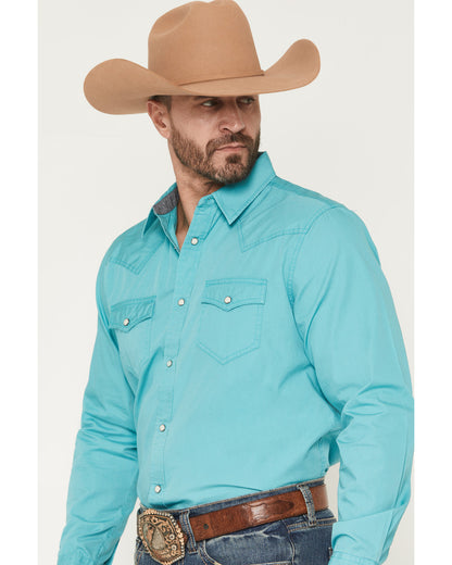 Men's Rock Solid Long Sleeve Snap Western Shirt | Cody James Clothing