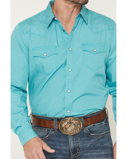 Men's Rock Solid Long Sleeve Snap Western Shirt | Cody James Clothing