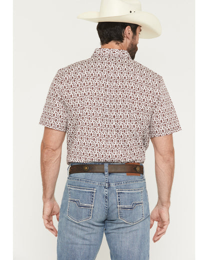 Men's Neon Moon Floral Print Short Sleeve Button-Down Stret | Cody James Clothing