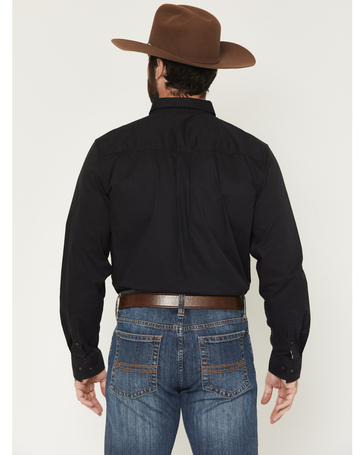 Men's Basic Solid Long Sleeve Button-Down Stretch Western S | Cody James Clothing