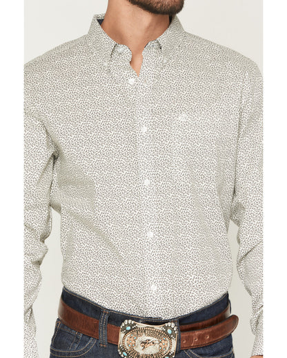 Men's Rhett Micro Paisley Print Long Sleeve Button-Down Str | Cody James Clothing