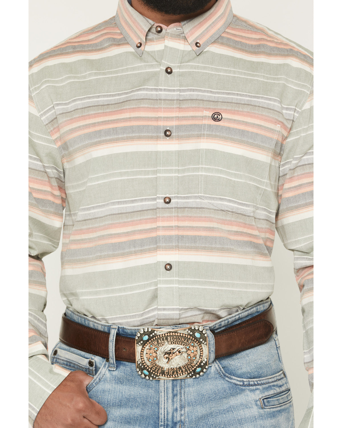 Men's Harlan Striped Print Long Sleeve Button-Down Western | Cody James Clothing