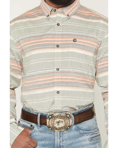 Men's Harlan Striped Print Long Sleeve Button-Down Western | Cody James Clothing