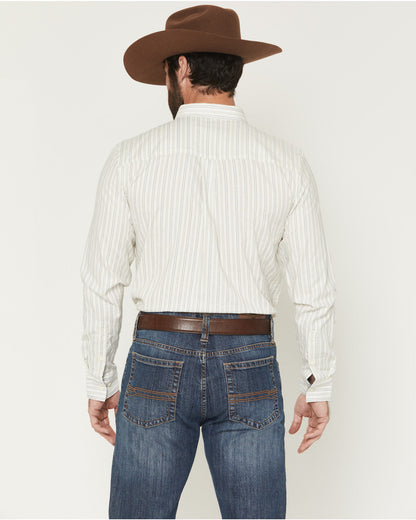 Men's Cade Dobby Stripe Print Long Sleeve Button-Down Weste | Cody James Clothing