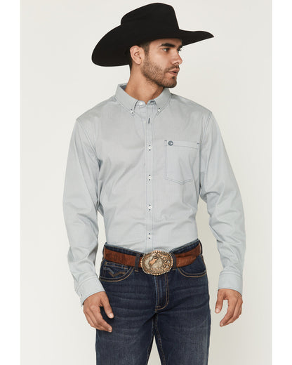 Men's Day Job Geo Print Long Sleeve Button-Down Stretch Wes | Cody James Clothing