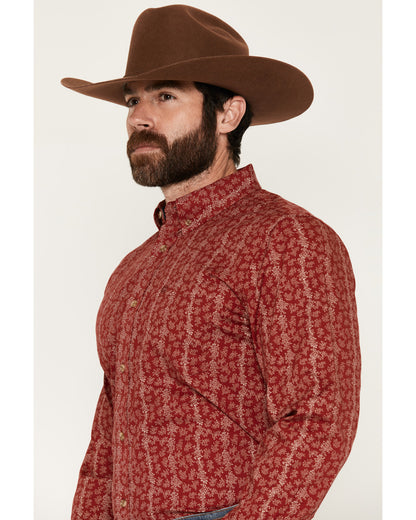 Men's Ol Hickory Floral Stripe Print Long Sleeve Button-Dow | Cody James Clothing