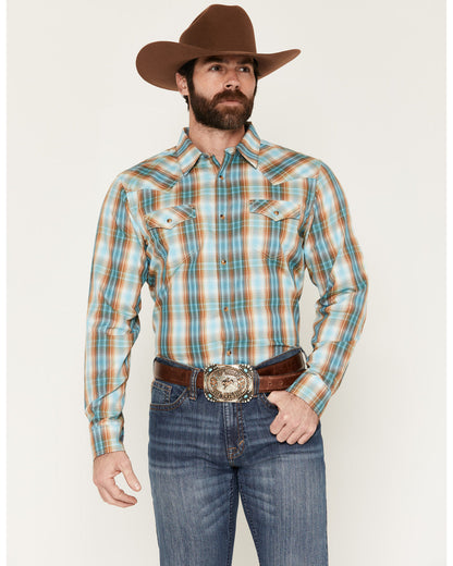 Men's Solstice Plaid Print Long Sleeve Snap Western Shirt | Cody James Clothing