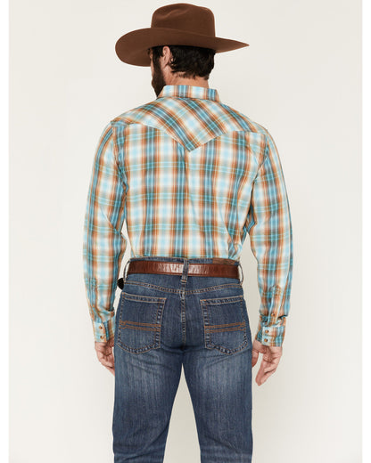 Men's Solstice Plaid Print Long Sleeve Snap Western Shirt | Cody James Clothing
