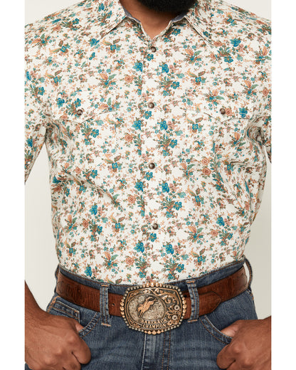 Men's Blossom Floral Print Short Sleeve Snap Western Shirt | Cody James Clothing