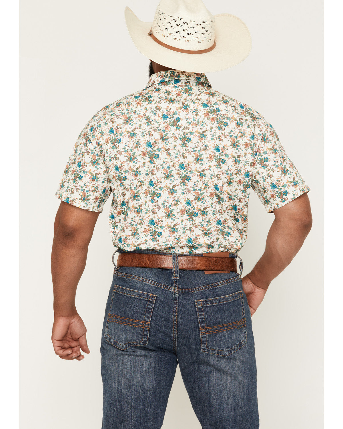 Men's Blossom Floral Print Short Sleeve Snap Western Shirt | Cody James Clothing