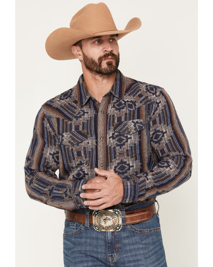 Men's Outpost Southwestern Print Long Sleeve Snap Flannel S | Cody James Clothing
