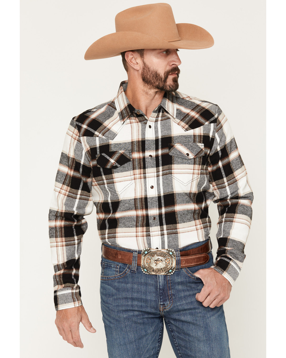 Men's Standard Issue Plaid Print Long Sleeve Snap Flannel S | Cody James Clothing