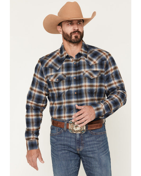 Men's Sequoia Plaid Print Long Sleeve Snap Flannel Shirt | Cody James Clothing