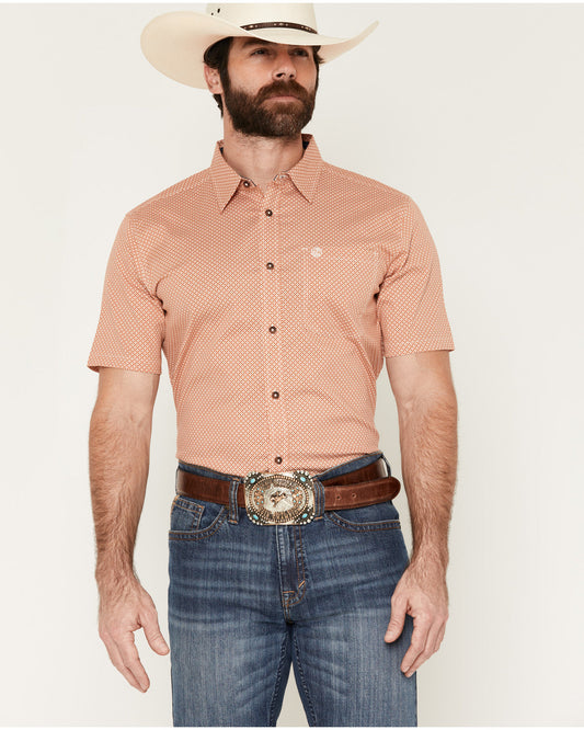 Men's Grill And Greet Medallion Print Short Sleeve Stretch | Cody James Clothing