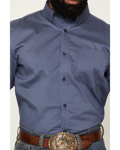 Men's Solid Long Sleeve Button-Down Stretch Western Shirt | Cody James Clothing