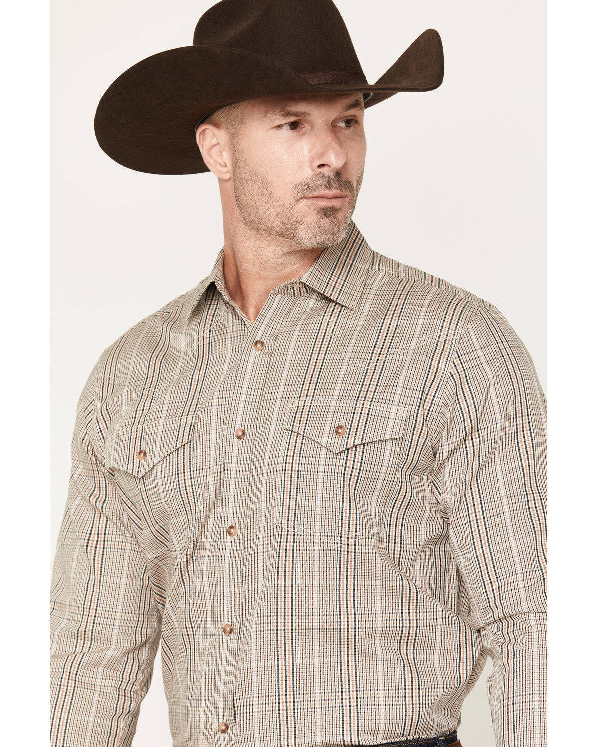Black 1978® Men's Pondera Plaid Print Long Sleeve Button-Do | Cody James Clothing