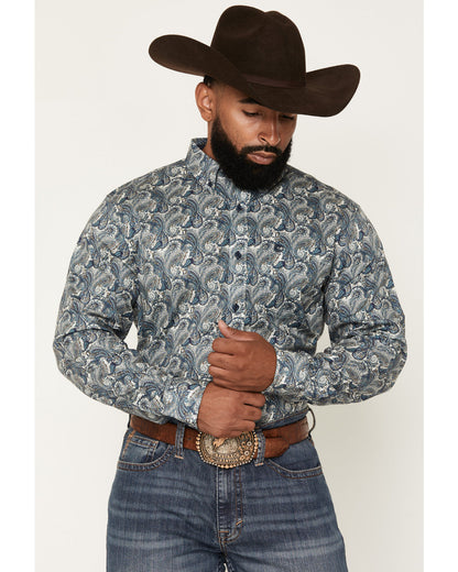 Men's Lost Resort Paisley Print Long Sleeve Button-Down Str | Cody James Clothing