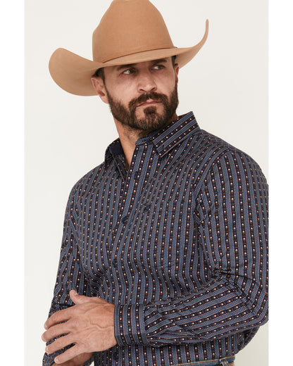 Men's Huckleberry Floral Striped Long Sleeve Button-Down St | Cody James Clothing